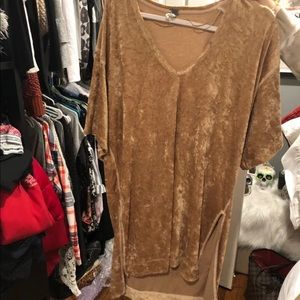 We The Free Gold Velvet Tunic/dress